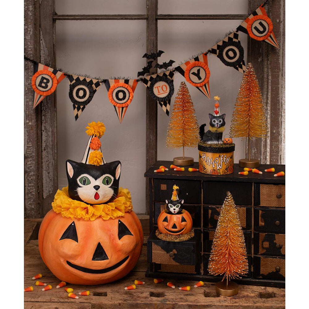 Boo To You Halloween Garland by Bethany Lowe Designs - Spooky Party Decor for Home, Porch & Halloween Celebrations