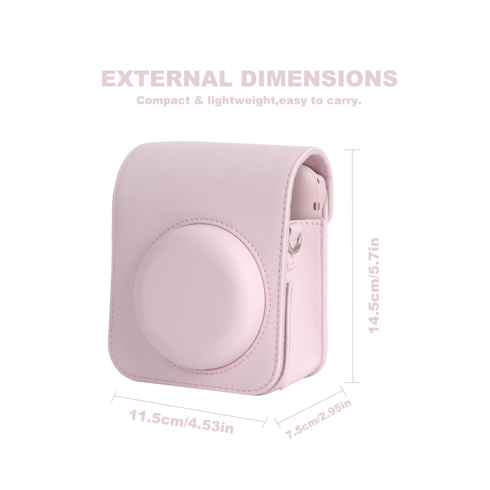 11 in 1 Accessories Kit for Fujifilm Instax Mini 12 Camera - Includes Camera Case, Photo Album, DIY Sticker, Wall Hanging Frame & Tabletop Frame (Blossom Pink) - Perfect for Travel, Parties, Home Decor & Instant Photo Gifts