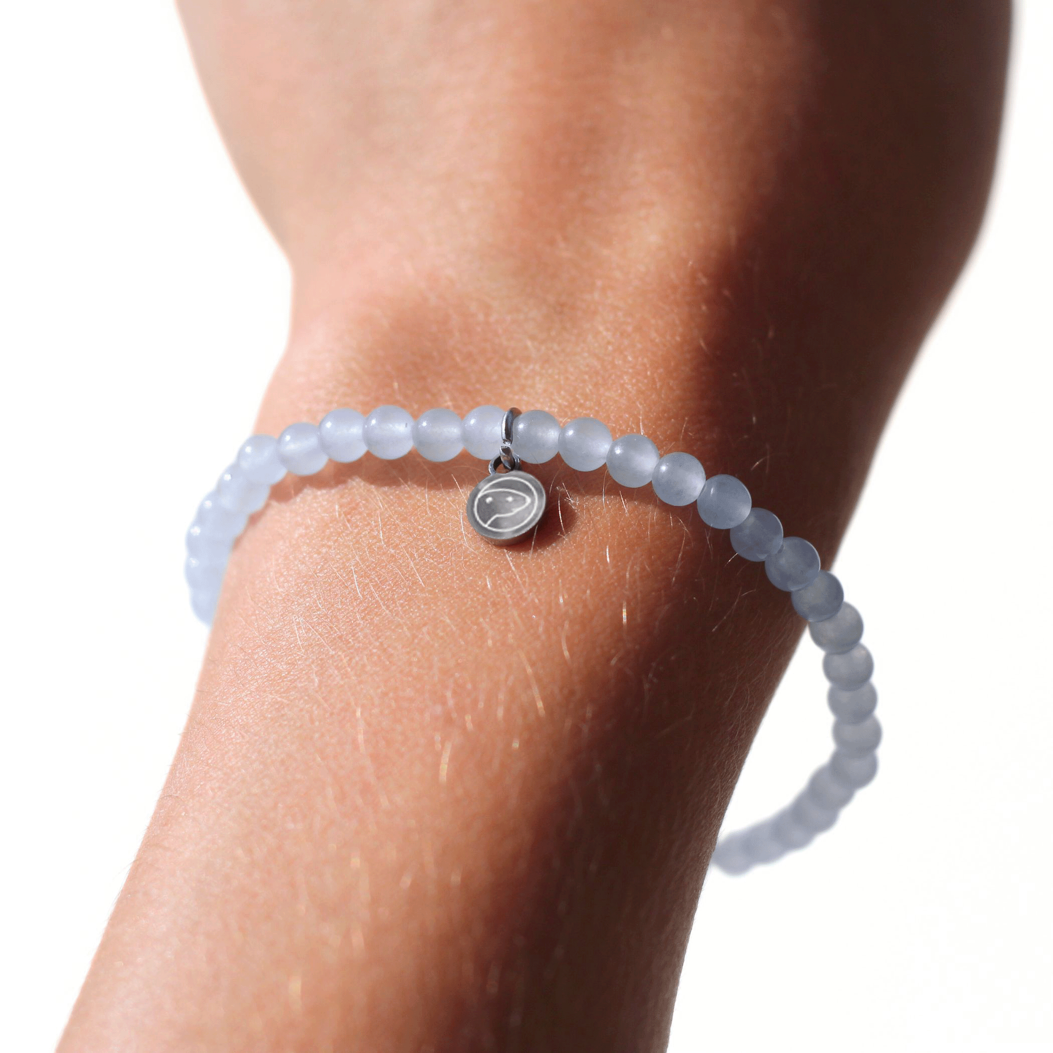 Skyblue Jade Bracelet for Women - Mini Adjustable Healing Stone Bangle - Perfect for Meditation, Yoga & Spiritual Gifts