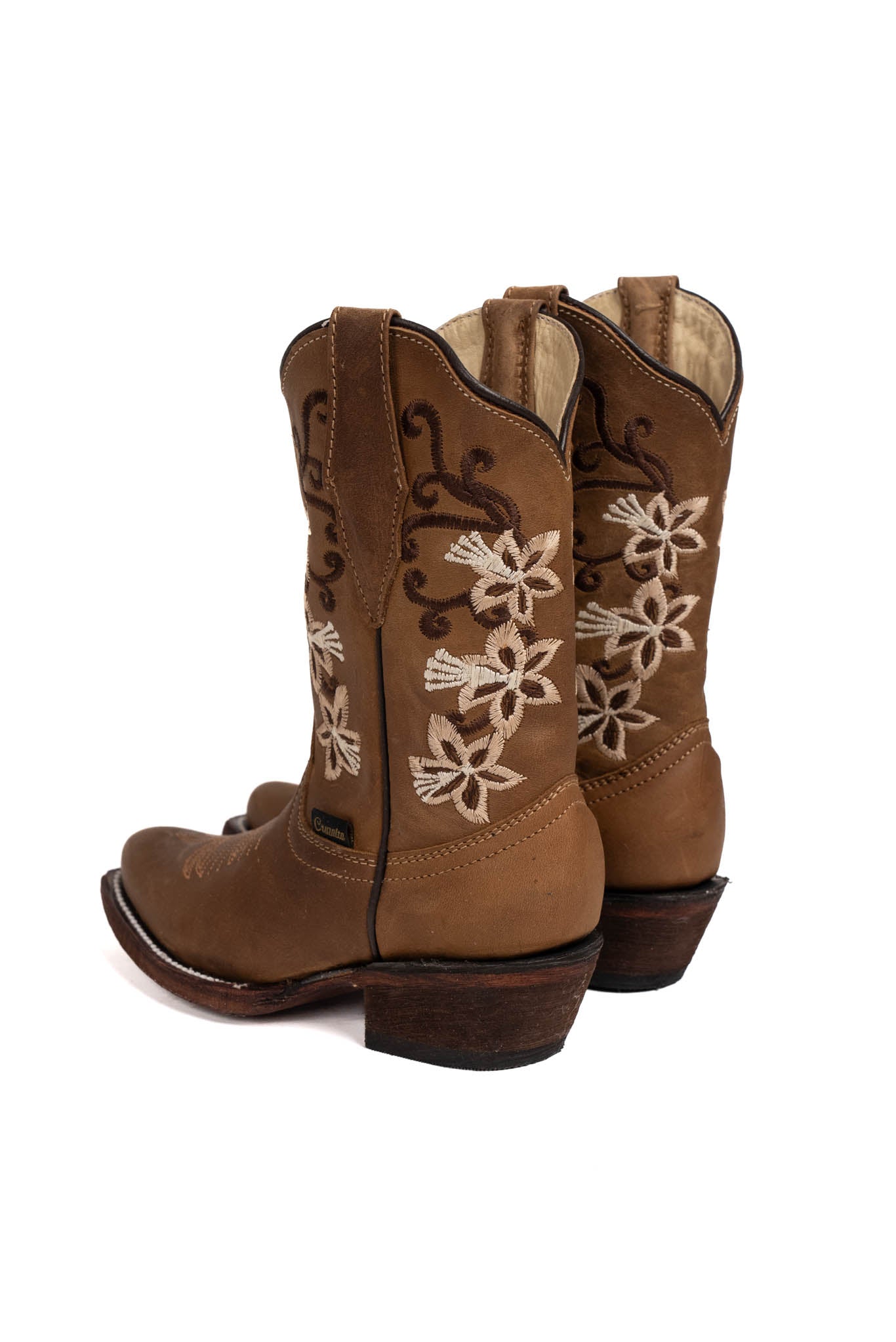 Little Renata Tobacco Retro Cowgirl Boots - Vintage Western Ankle Booties for Women | Perfect for Country Music Festivals, Line Dancing & Western Fashion