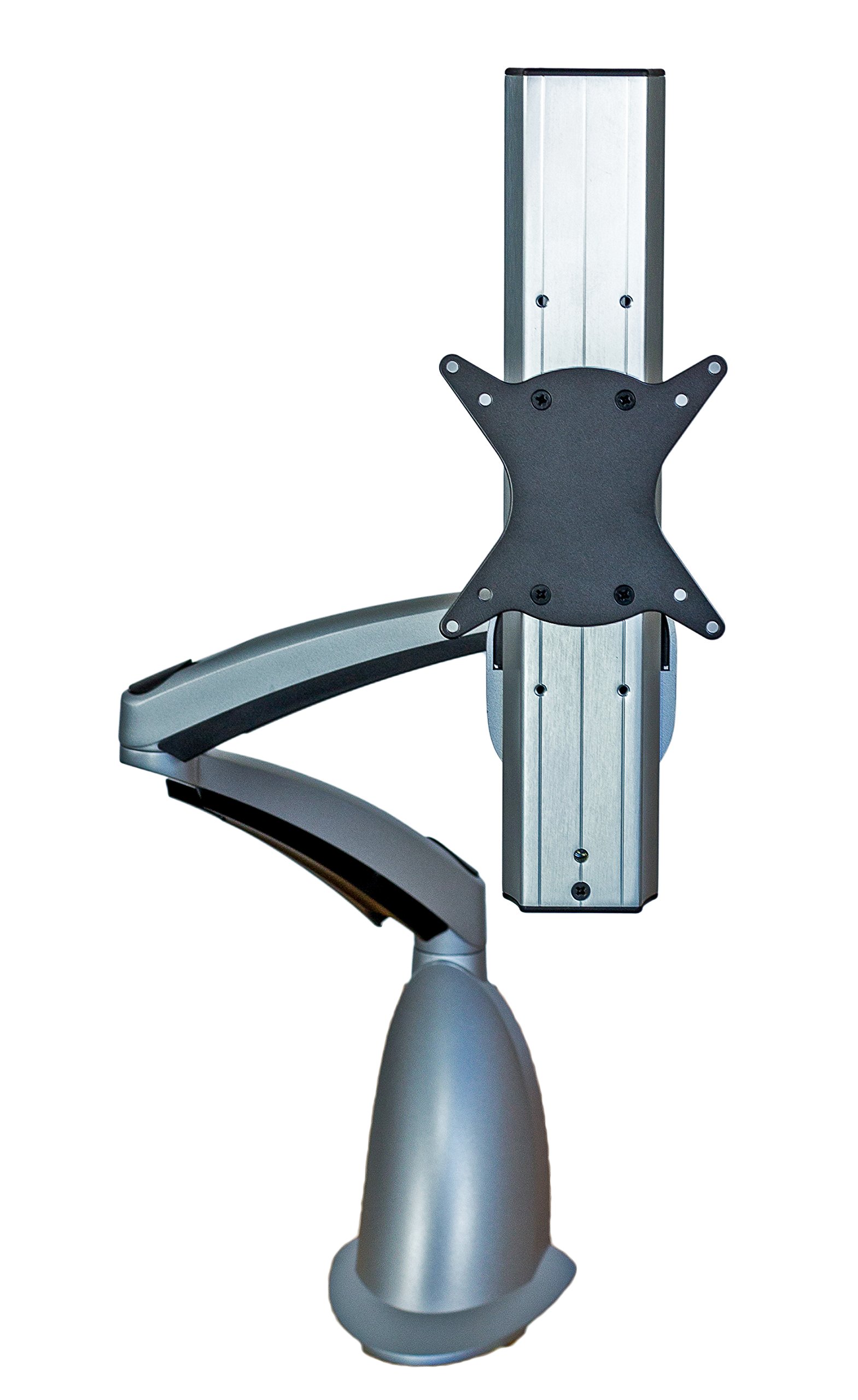 Mount-It! Adjustable Monitor Desk Mount - Full Motion Swivel & Tilt Stand with Quick Release Arm & Grommet Base for Single Screen (22-35 Inch) - Perfect for Home Office, Gaming Setup & Workspace Ergonomics