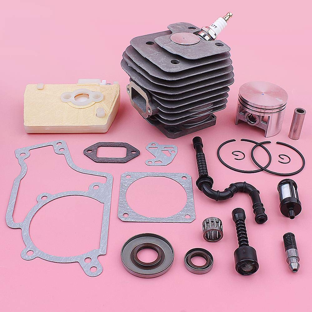 52mm Piston Cylinder Air Filter Oil Seal Kit for Stihl Chainsaw MS380 038 1119 020 1202 1119 120 1611 - Includes Crankcase Muffler Gasket - Perfect for Chainsaw Maintenance & Repair