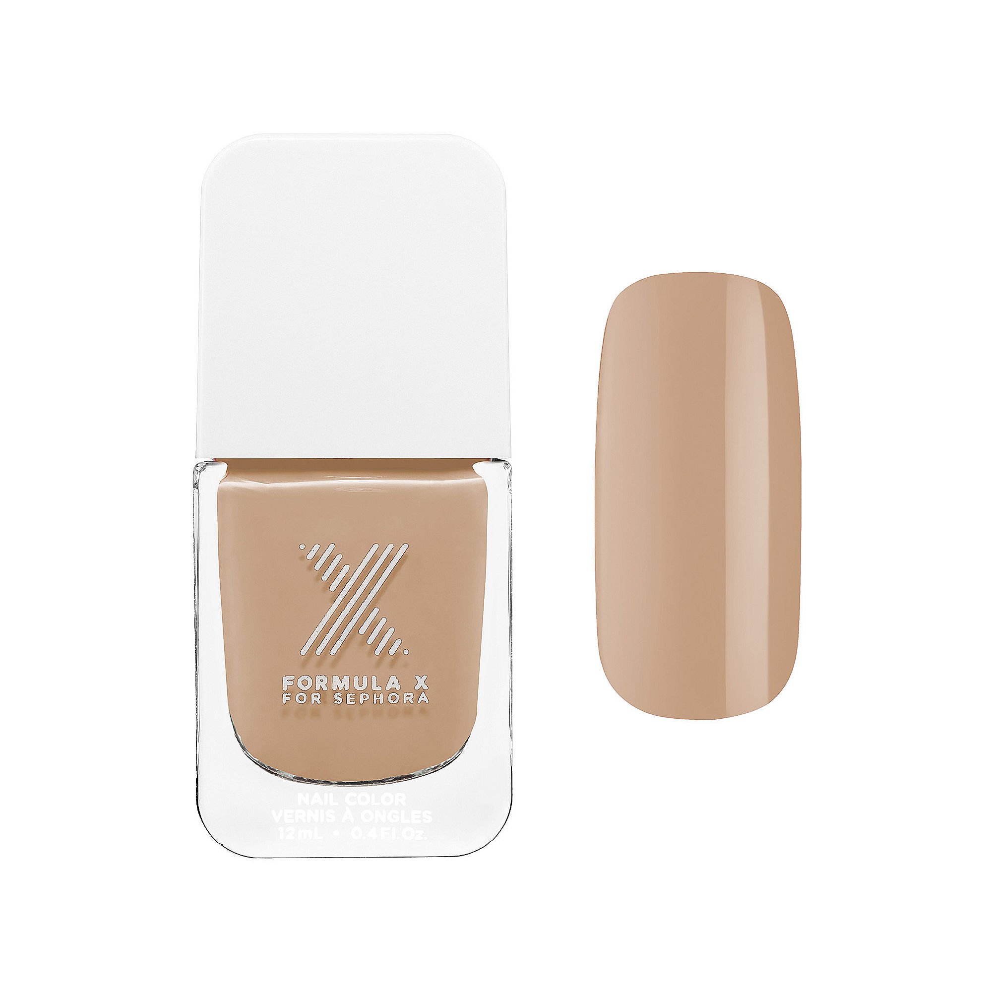 Long-Lasting Sephora Formula X Nail Polish in Ivory Gray - 0.4 Oz Neutral Shade for Everyday Wear & Professional Manicures