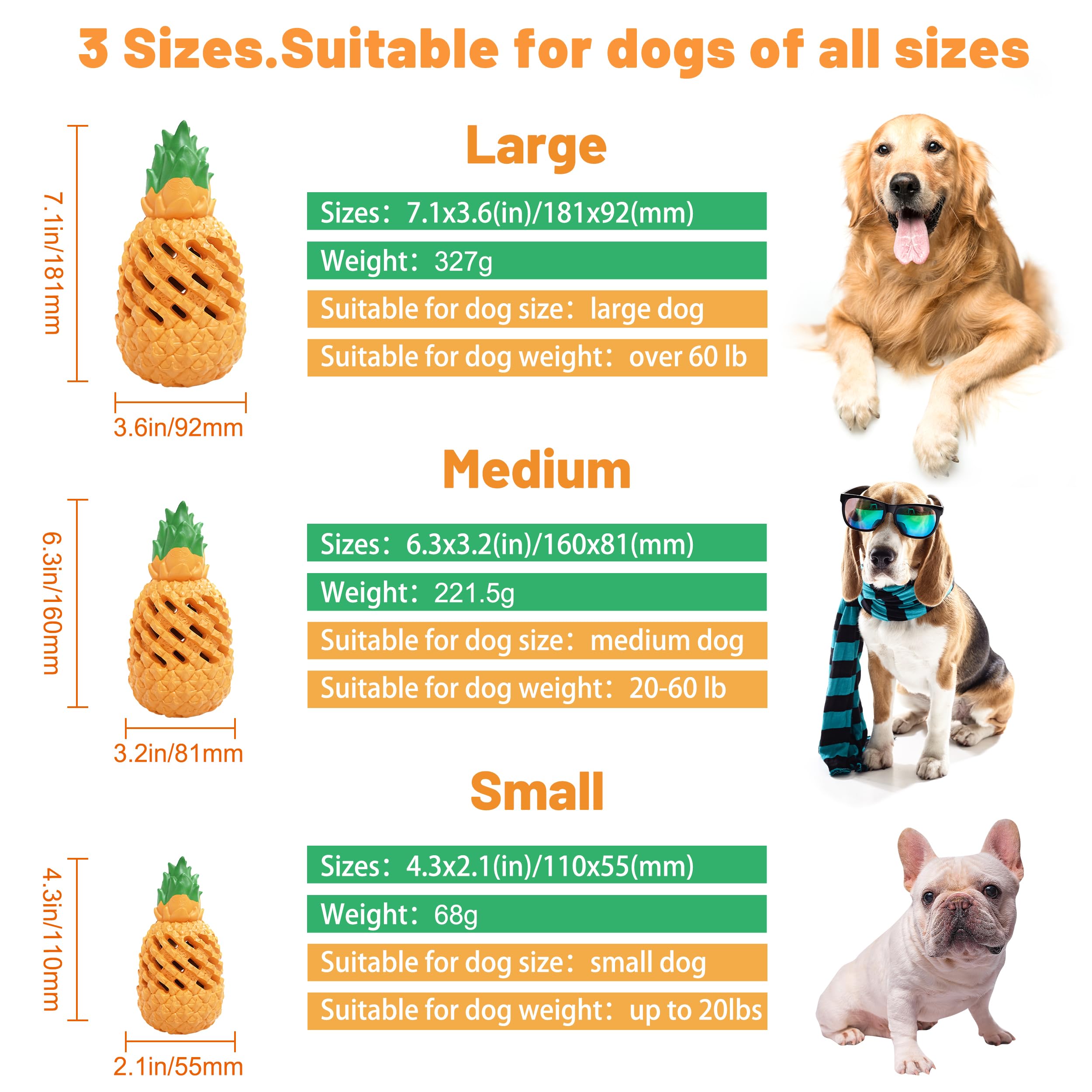 **Durable Pineapple-Shaped Dog Chew Toys for Large & Aggressive Chewers - Indestructible Pet Toy for Strong Biting - Perfect for Playtime, Training & Anxiety Relief**
