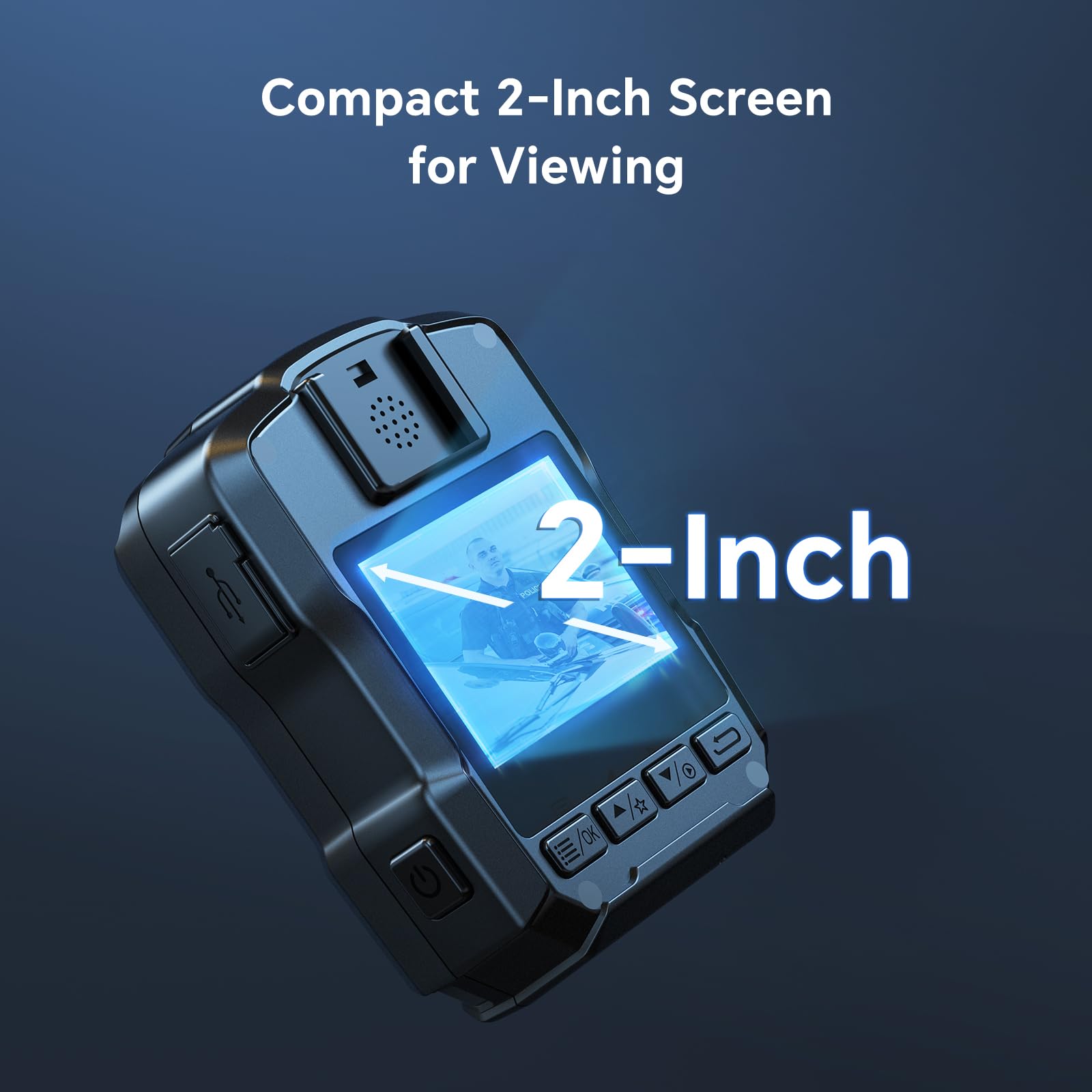 BOBLOV M5 2K HD Police Body Camera - 128GB Law Enforcement Bodycam with 12-Hour 4200mAh Battery, IP67 Waterproof & 2M Drop Proof - Ideal for Security Patrols, Evidence Collection & Law Enforcement Operations
