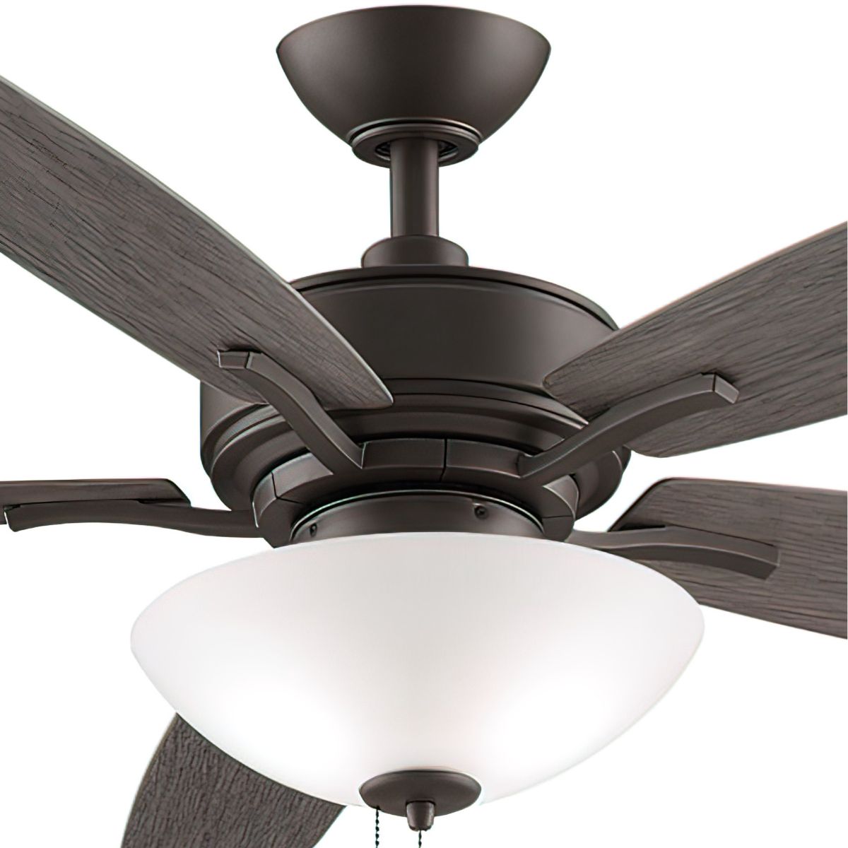 52 Inch Matte Greige Ceiling Fan with Light Kit & Pull Chain - Aire Deluxe Modern Ceiling Fan for Living Room, Bedroom, Kitchen & Office - Quiet Energy Efficient Cooling with Stylish Matte Finish