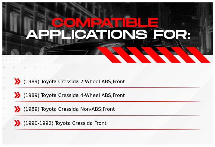 R1 Concepts Premium Front Brake Kit - Ceramic Brake Pads & Rotors with Hardware | Fits 1989-1992 Toyota Cressida | Smooth Stopping Power for City Driving & Highway Safety