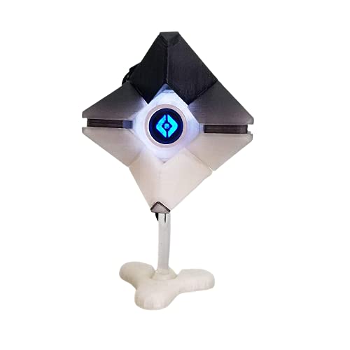 Kingslayer Destiny Ghost - Taken King Edition - LED Light Up & Glow in The Dark Collectible - Includes Floating Display Stand - Perfect for Gaming Room Decor & Destiny Fan Gifts