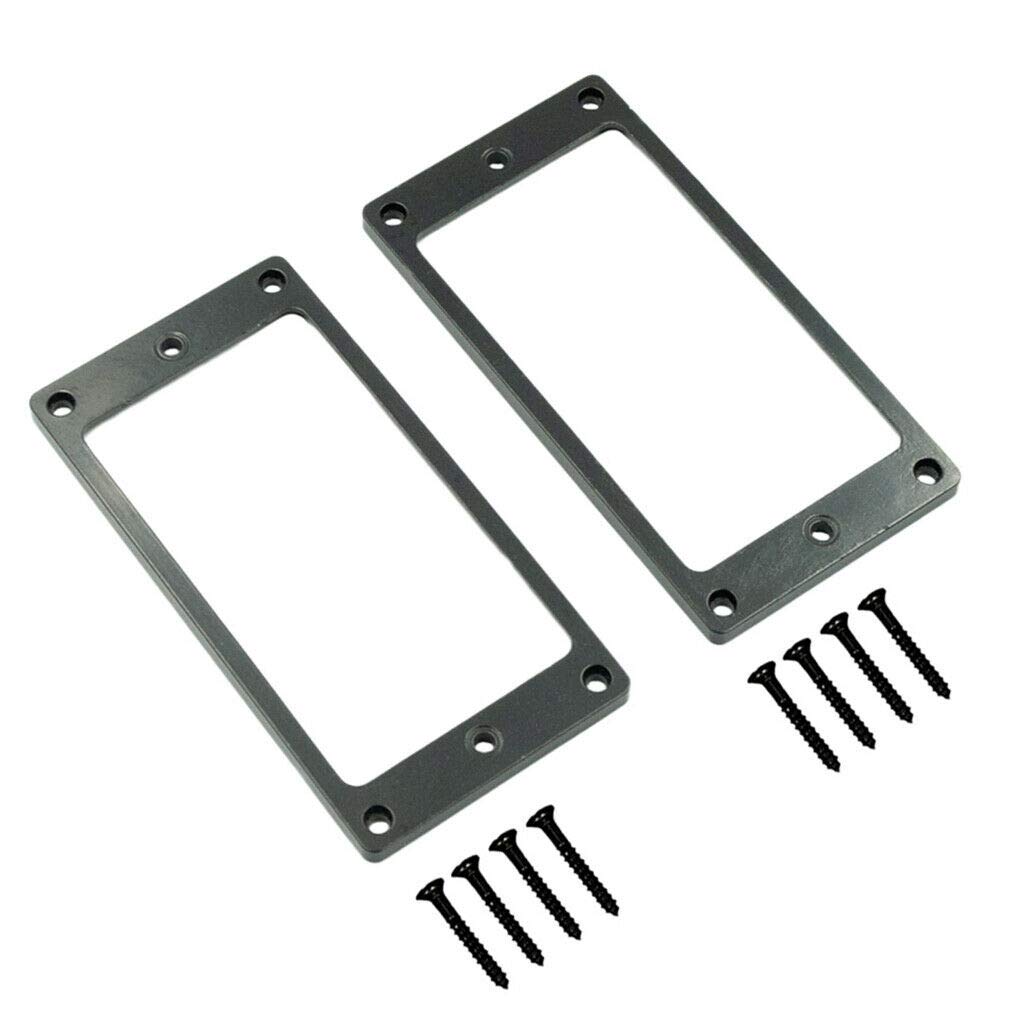 2x Plastic Pickup Frame Mounting Rings for LP Electric Guitar - Black Replacement Parts | Perfect for Gibson Les Paul Style Guitars & DIY Guitar Upgrades
