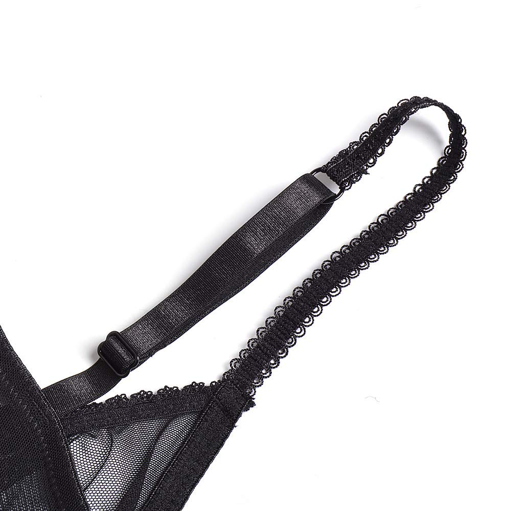 YANDW Sexy Sheer See Through Bras - Unlined Underwire Lace Mesh Bralette for Women | Ultra Thin Non Padded Clear Bra | Perfect for Date Night, Lingerie Fashion & Sensual Occasions