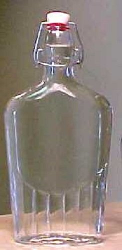 Bormioli Rocco Fiaschetta 17oz Glass Pocket Flask Set of 12 - Perfect for Whiskey, Bourbon & Liquor Storage, Outdoor Camping, Travel & Gifts