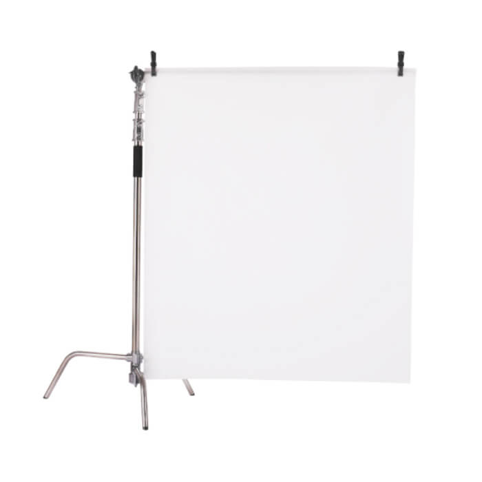 1.2m x 18m (47.2x 59ft) Professional Photography Diffusion Paper with C Stand Boom & A Clamps - Perfect for Studio Lighting, Product Photography, and Video Production