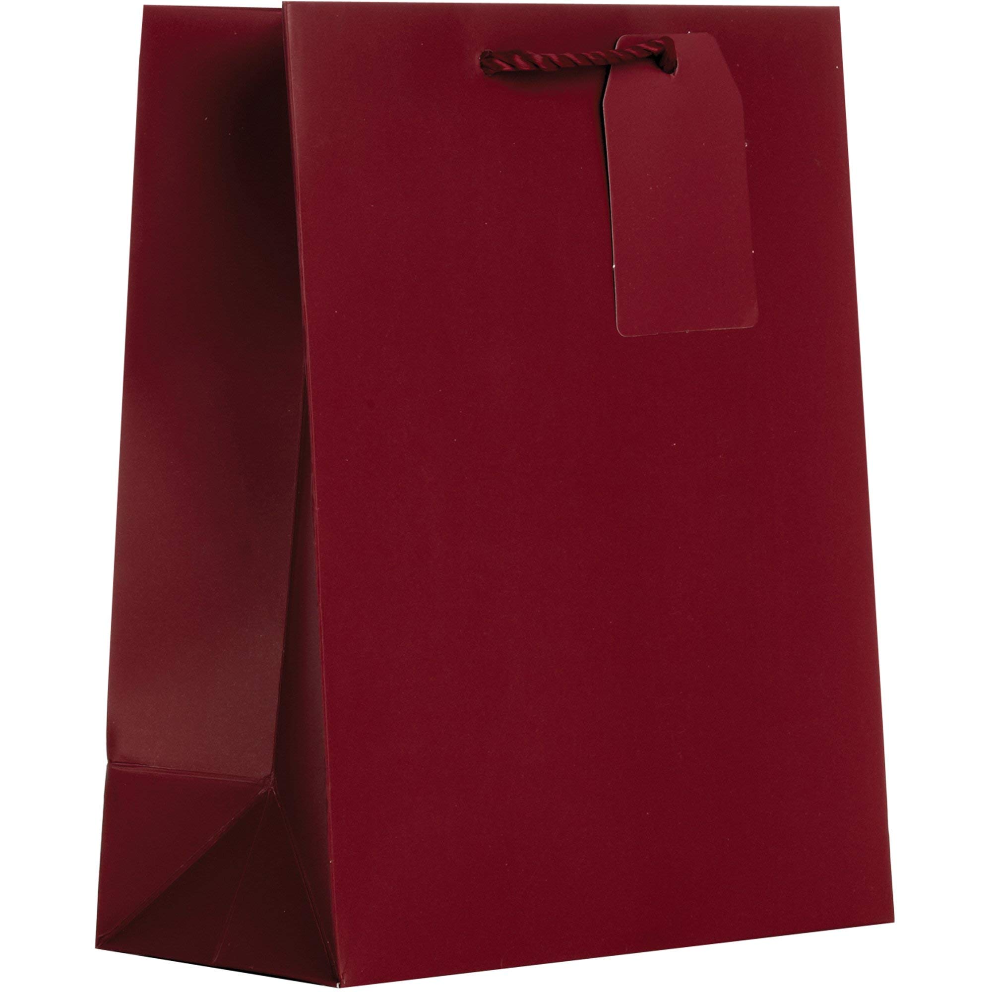 Jillson Roberts Small Gift Bags - Matte Burgundy (12 Pack) | Perfect for Party Favors, Wedding Gifts & Holiday Presents