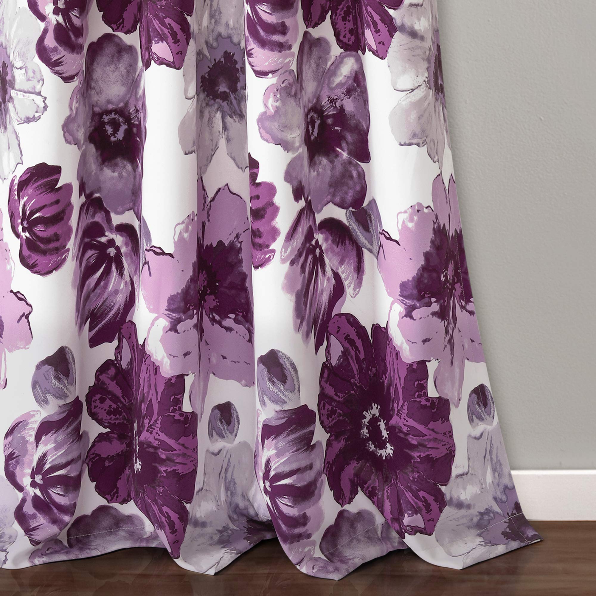 Lush Decor Leah Floral Blackout Curtains 52x95