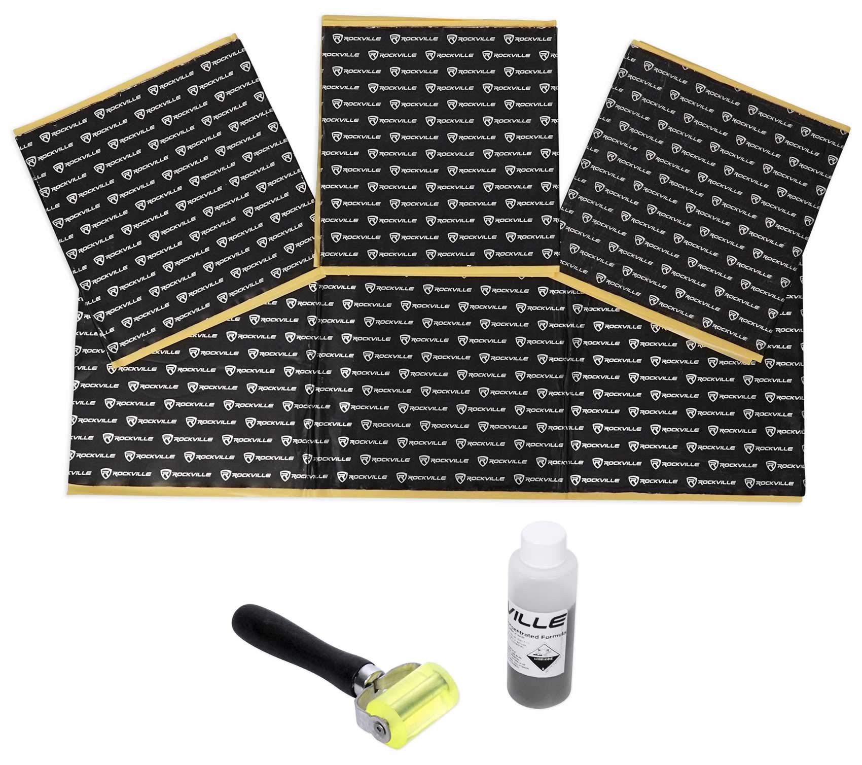 Memphis Audio PRX57 5x7 or 6x8 80W Car Speakers with Pivot Tweeters + Rockville Rockmat RM12-B 12 Sq Ft Sound Deadening Kit – Upgrade Your Car Audio System for Clearer Bass and Reduced Road Noise