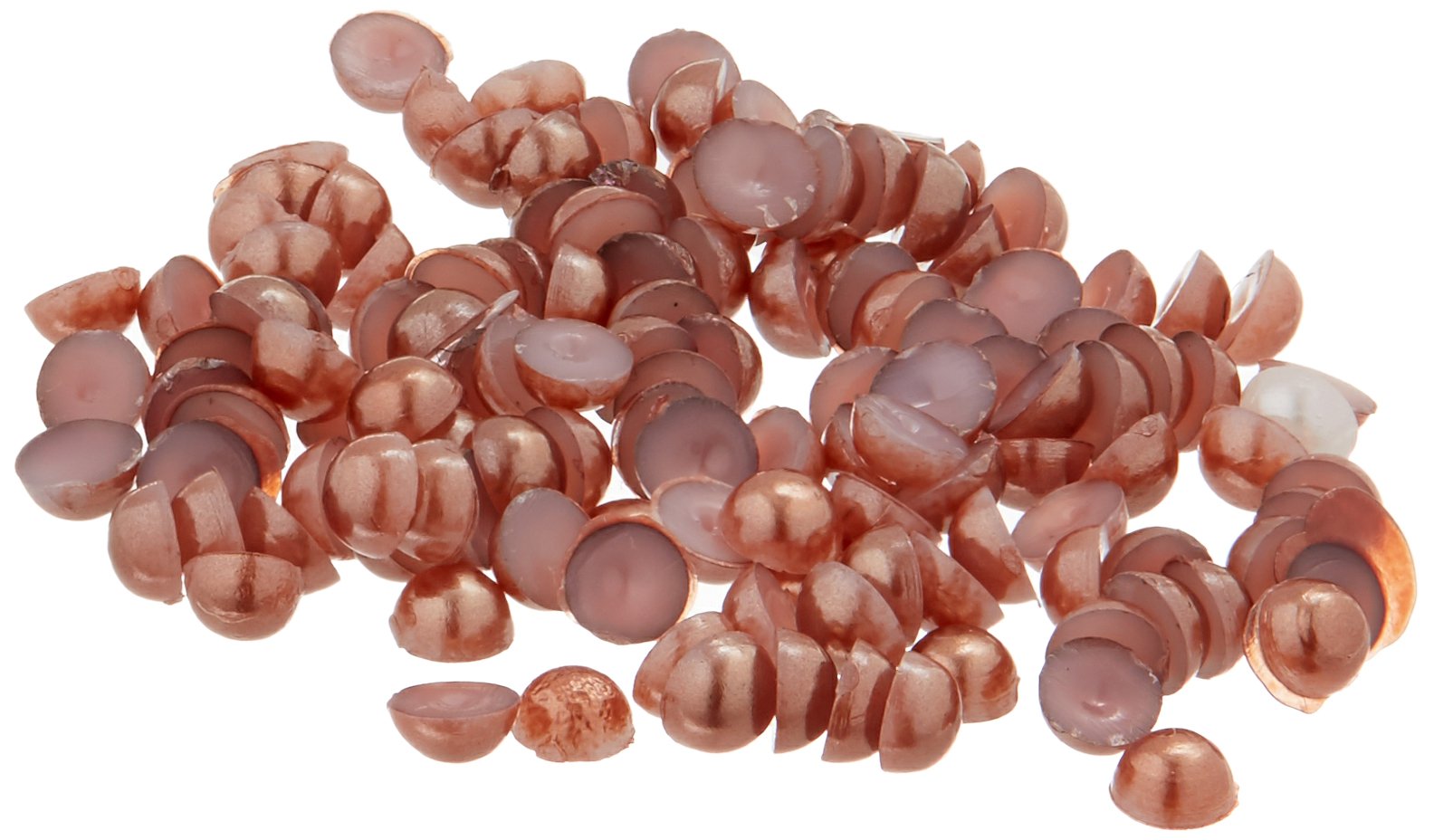 1,440pc 3mm Pearl Finish Half Dome Beads - Round Milk Chocolate Brown Beads for Jewelry Making, DIY Crafts, Bracelets & Necklace Designs