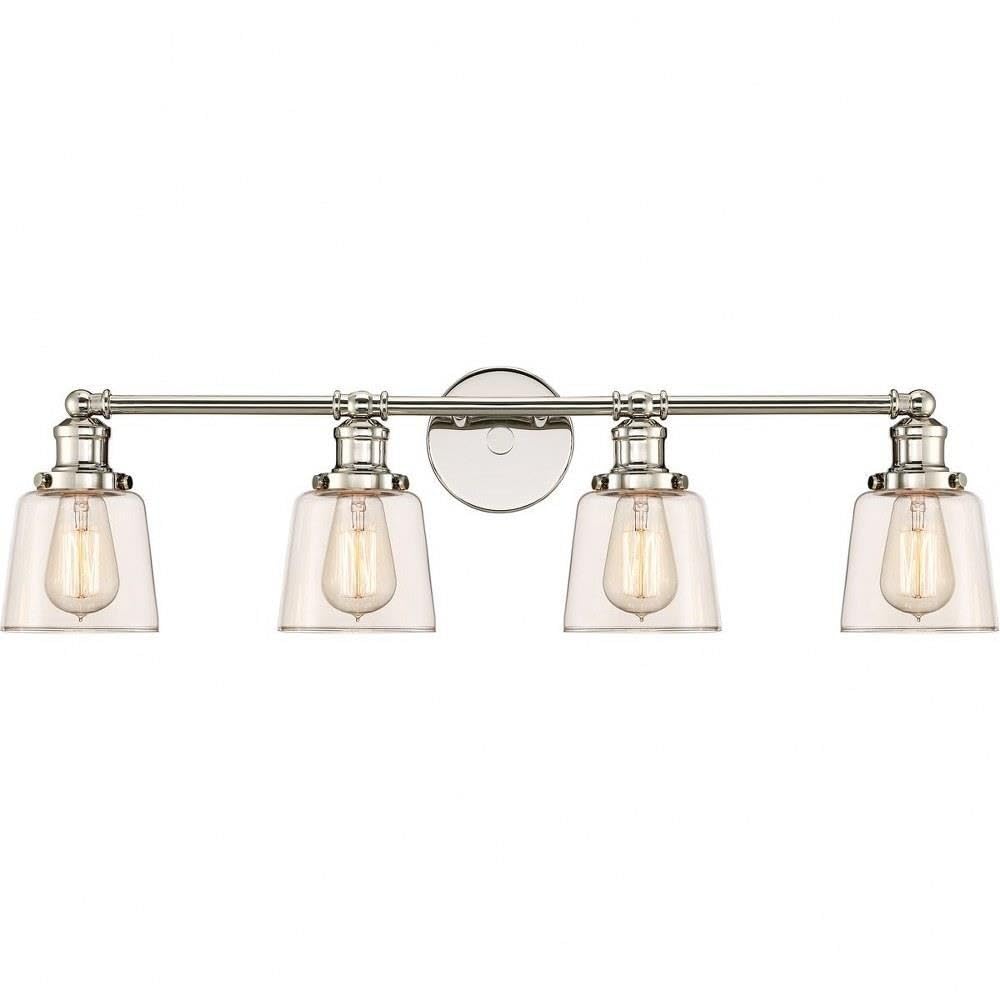 4-Light Transitional Extra Large Vanity Light - Damp Rated Bathroom Lighting Fixture - 71-Bel-2289396 - Perfect for Bathroom, Powder Room & Spa Decor