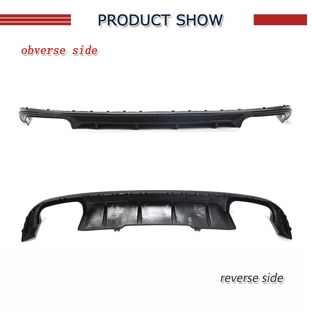 Audi A4 B9 Rear Diffuser (2017-2019) - Black PP Bumper Lip Spoiler for Sedan | Factory Direct | Enhances Aerodynamics & Sporty Look | Perfect for Car Enthusiasts & Performance Upgrades