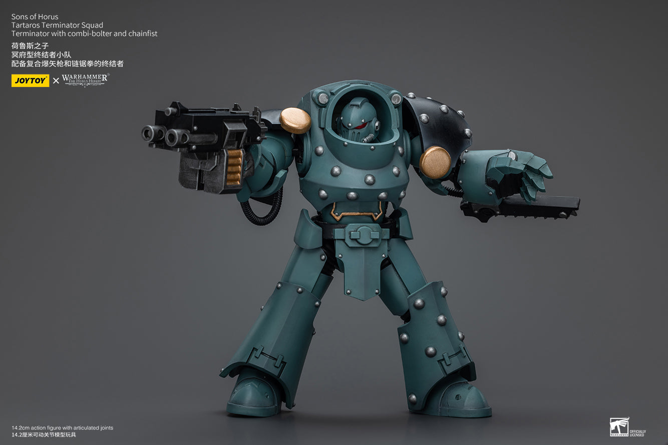 JOYTOY 1/18 Scale Warhammer 40K The Horus Heresy Sons of Horus Tartaros Terminator Squad Action Figures - Collectible Miniatures for Warhammer Fans & Tabletop Gaming Scenes