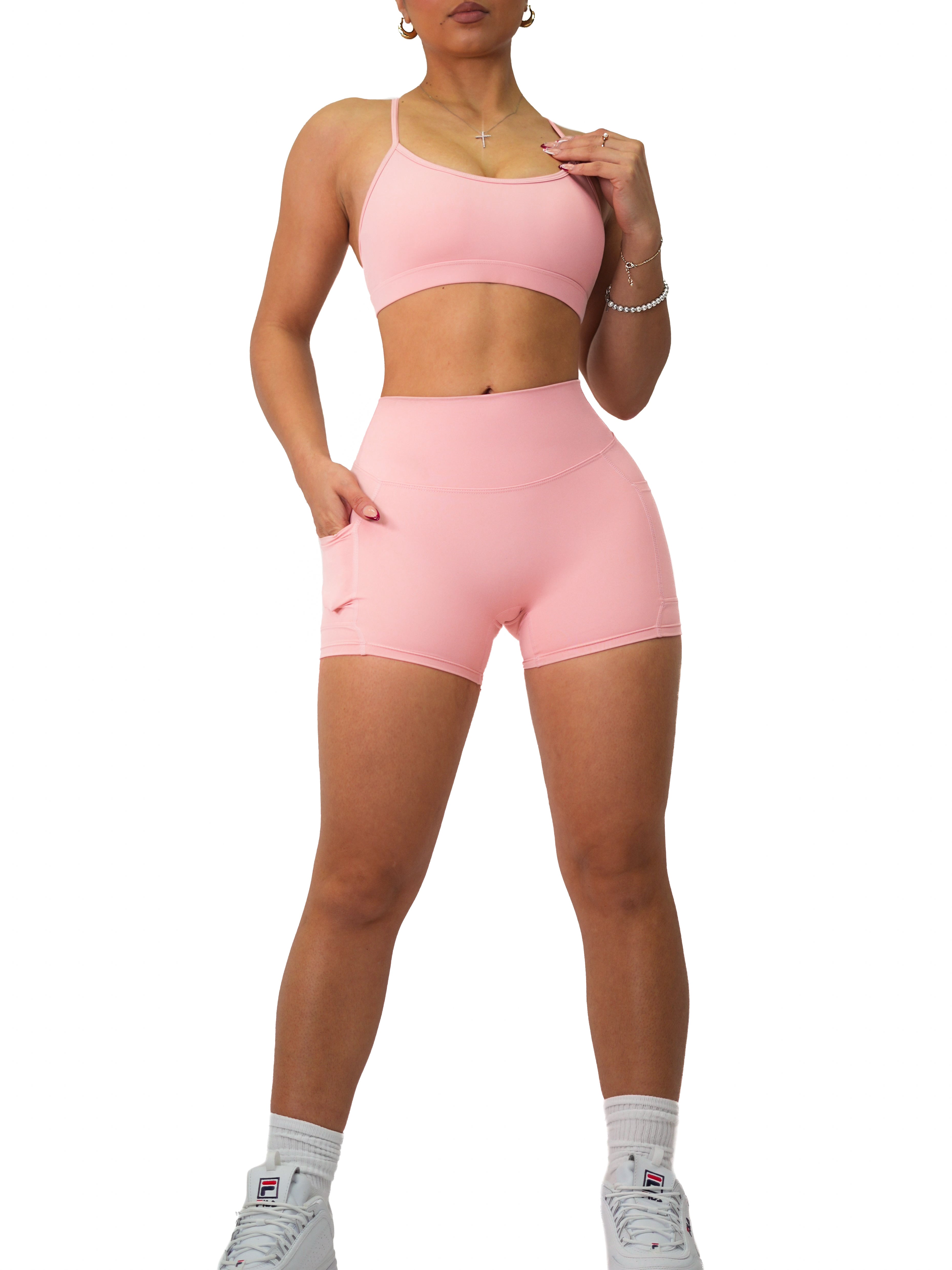 Premier Buttersoft Pocket Shorts for Women - Soft & Comfortable Lounge Shorts (Blush Pink) | Perfect for Yoga, Sleepwear & Summer Casual Wear