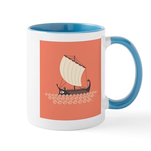 White/Blue Inside - Ancient Ship Mug