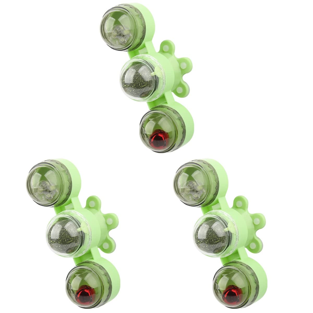 POPETPOP 3-Piece Electric Rotating Cat Toy with Automatic Food Feeder - Interactive Windmill Motion Teaser for Cats & Kittens - Fun Chew Bite Toy for Indoor Play, Training & Boredom Relief (Great for Dogs Too)