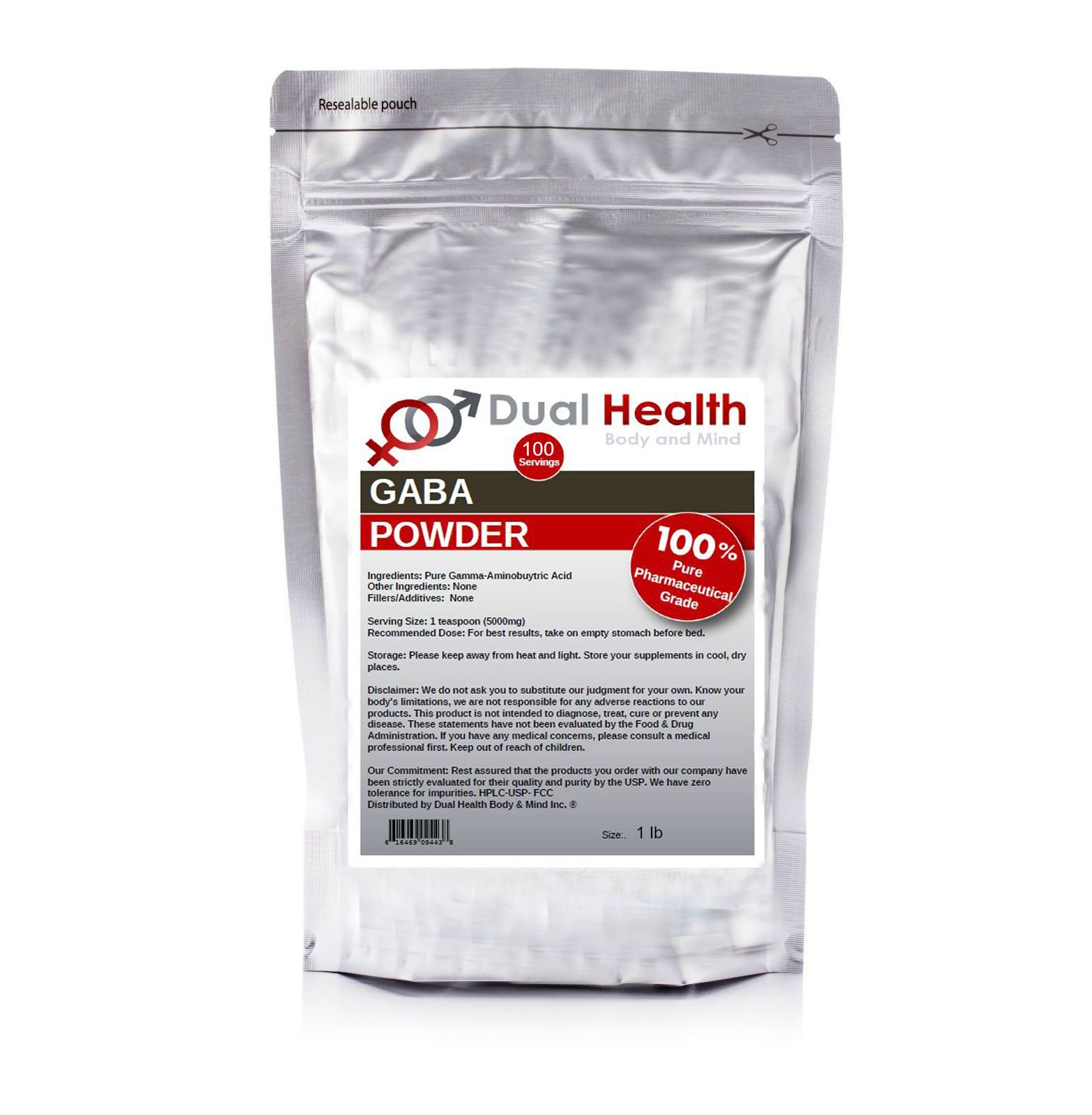 Pure GABA Powder (1 lb) - Gamma Aminobutyric Acid Supplement for Stress Relief & Sleep Support - Bulk GABA Powder for Relaxation, Anxiety Relief & Better Sleep