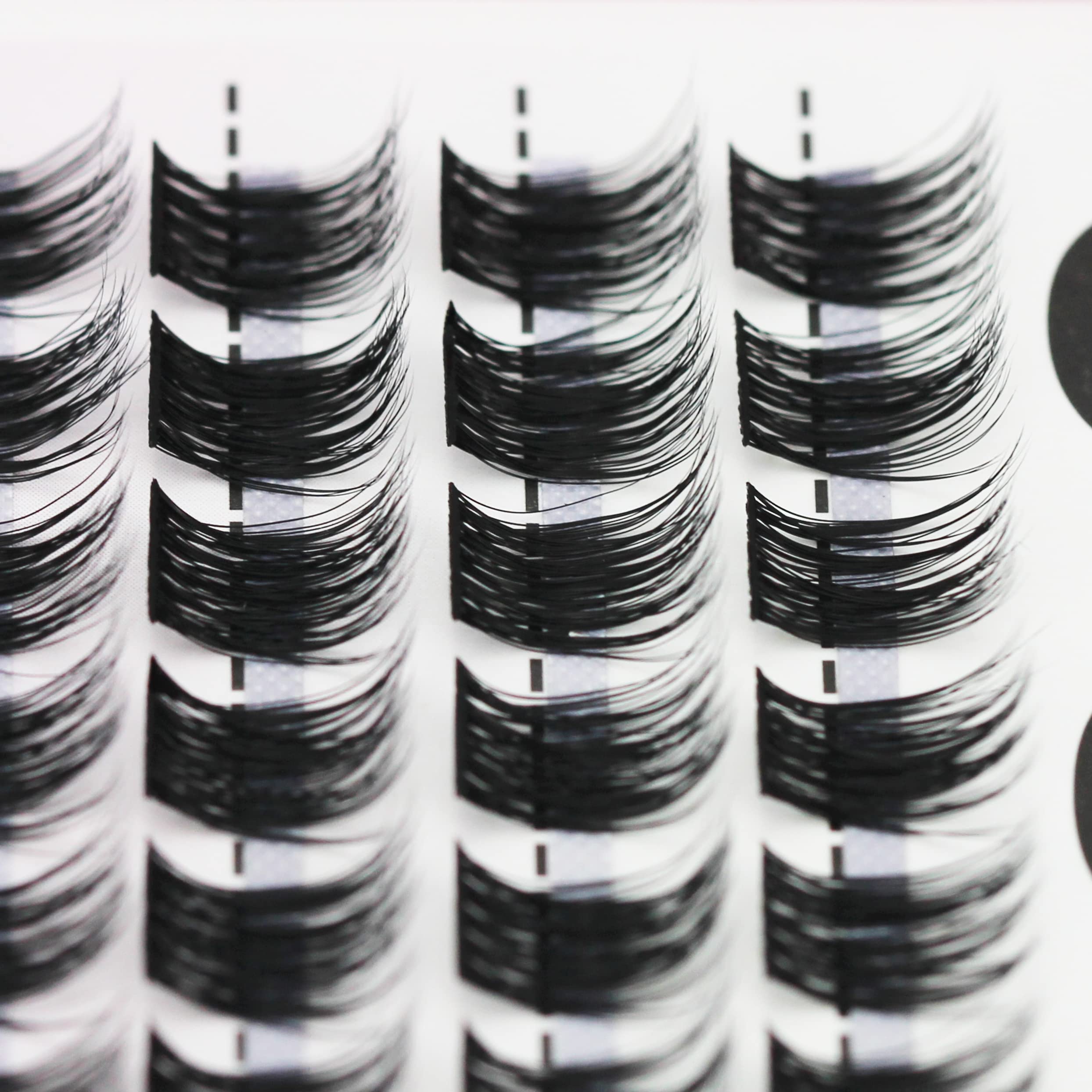 Premium Handmade Sulv Clusters Eyelashes - Soft Fluffy 10-16mm Individual Eyelash Extensions (14mm) for Natural Volume & Length | False Eyelash Makeup Tools for Bridal, Party & Daily Wear
