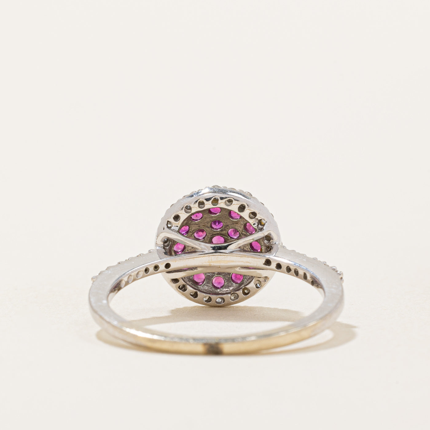 Effy Pink Sapphire & Diamond Ring - 0.38ctw Total Weight, 0.18ctw Diamonds - Size 5.75 - Elegant Jewelry for Engagement, Anniversary & Special Occasions