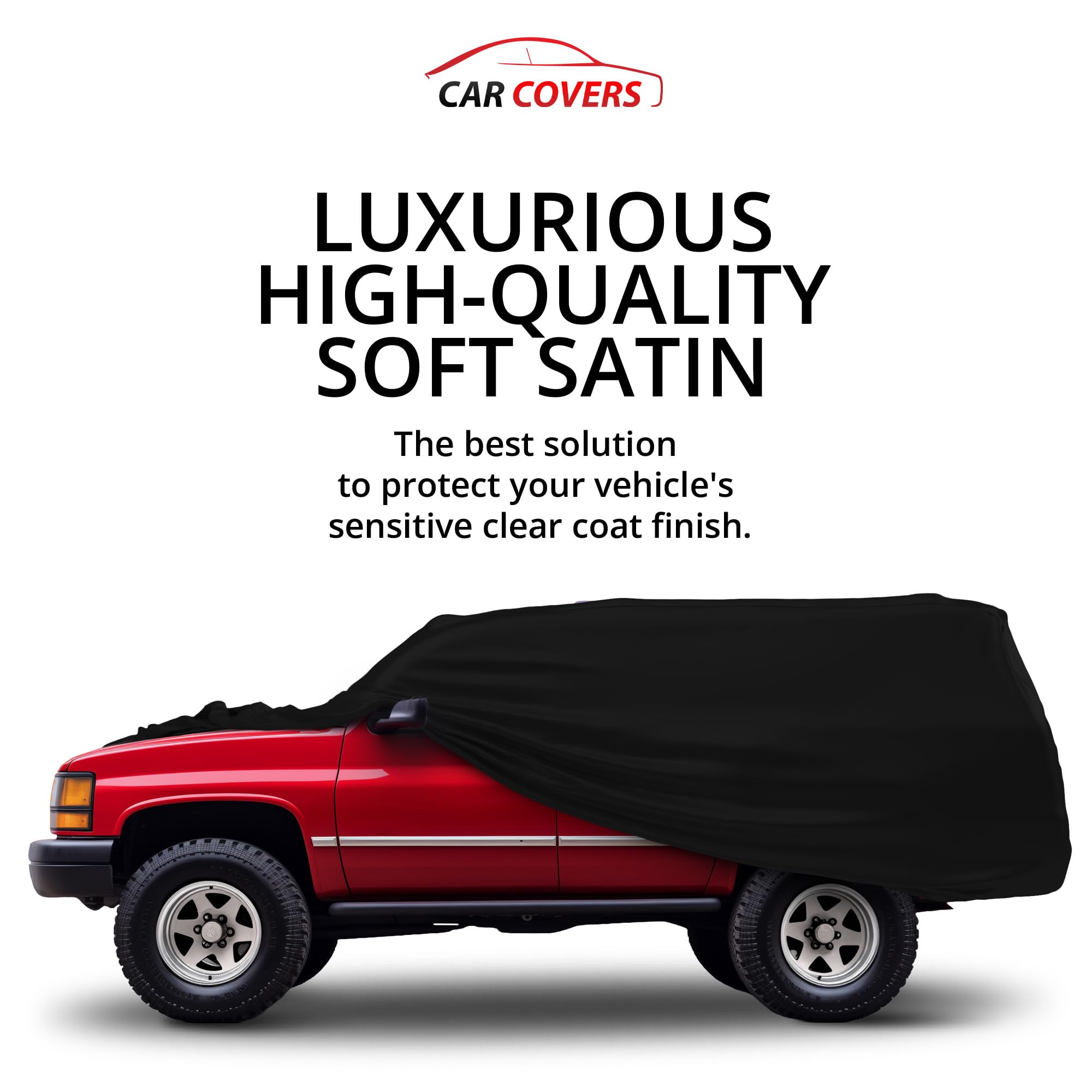 Scratch Resistant Indoor SUV Cover for Chevrolet Tahoe 1995-1999 - Black Satin Ultra Soft Car Accessories with Warranty - Perfect for Garage Storage & Vehicle Protection