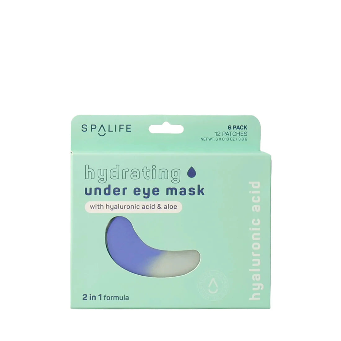 Hydrating Under Eye Mask for Dark Circles & Puffiness - 2 in 1 Formula with Collagen & Hyaluronic Acid - Perfect for Spa Nights & Travel Skincare Routine