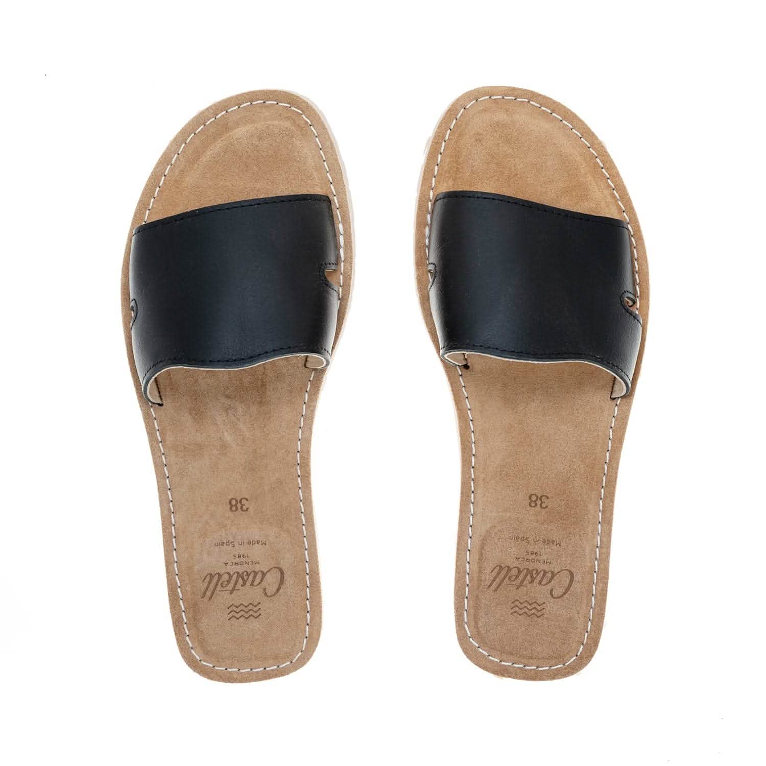 Premium Leather Menorcan Sandals for Women - Open Toe Comfortable Beach Sandals Shark ST 2360 A Ciervo | Perfect for Summer Vacations, Beach Trips and Casual Outings