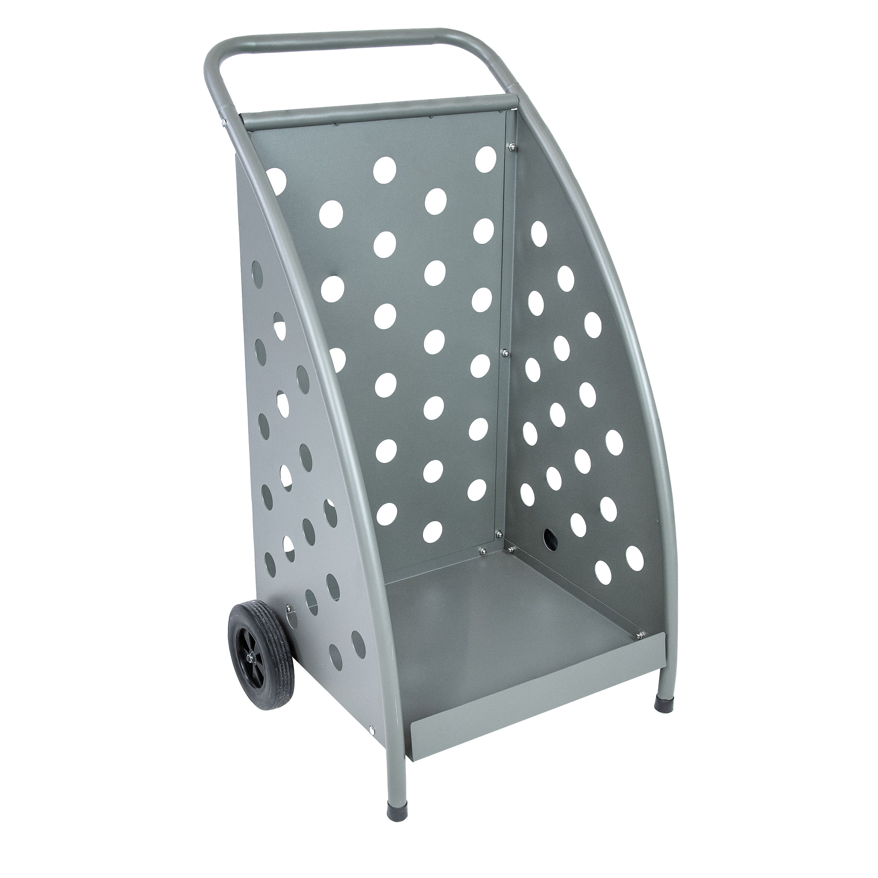 Sunnydaze Heavy-Duty Steel Firewood Log Cart with Wheels - 34 Inch Outdoor Firewood Rack for Fireplace, Camping, and Backyard Storage