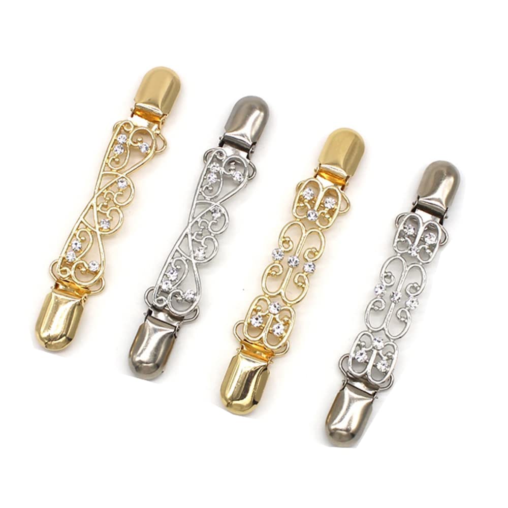 5pcs Vintage Shawl Clips for Cardigans & Sweaters - Women's Fashion Accessories for Office & Parties