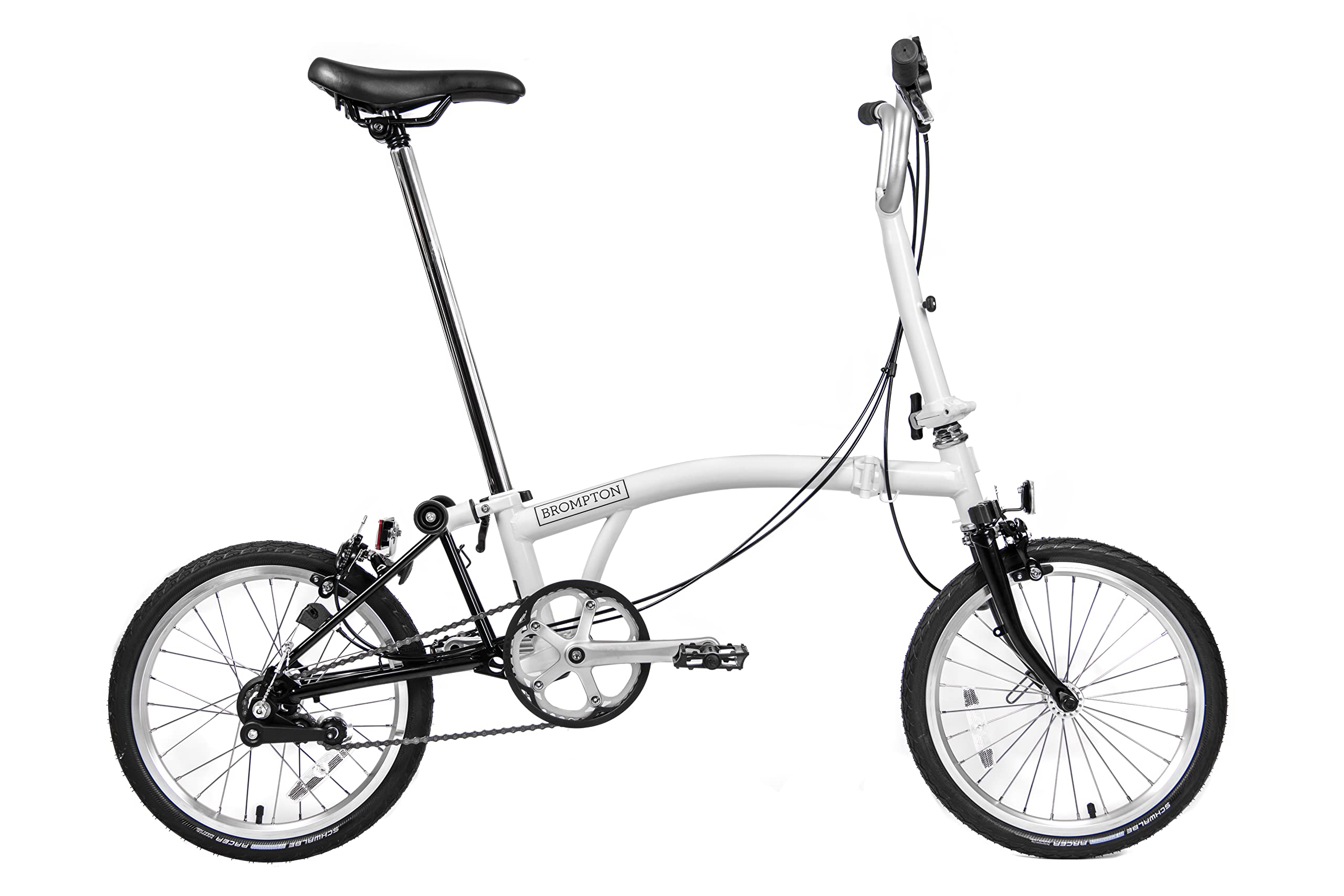Brompton Folding Commuter Bike A Line 3-Speed - Compact & Lightweight Urban Bicycle for Adults | Perfect for City Commuting, Travel & Public Transport