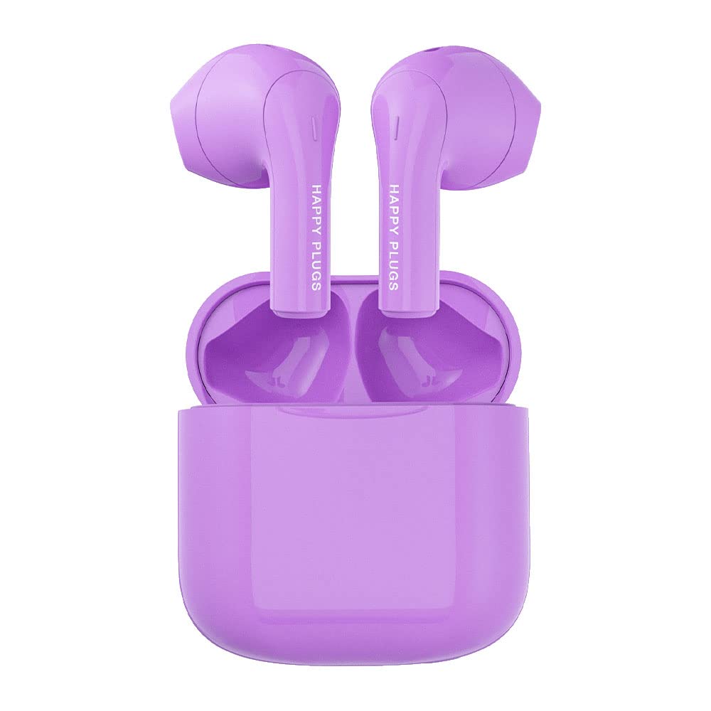 Happy Plugs Joy Wireless Earbuds - Bluetooth 5.0 Headphones with 24H Playtime, IPX5 Waterproof, Noise Cancelling for Gym, Running & Travel
