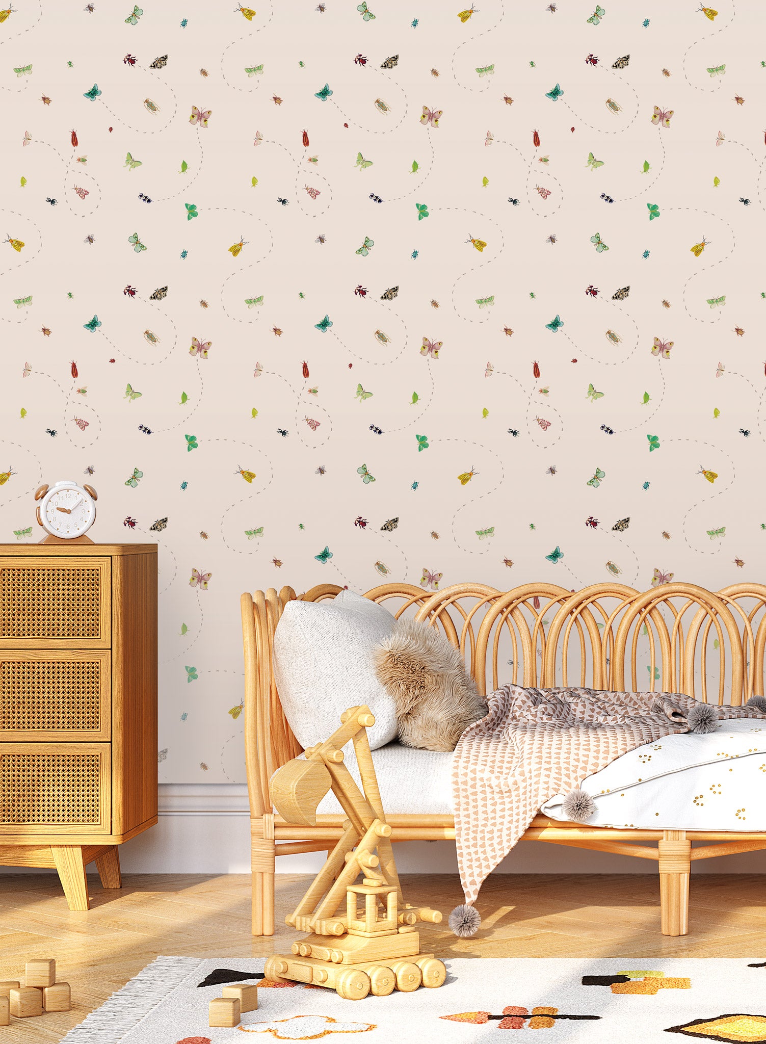 Itsy Bitsy Floral Wallpaper - Peel and Stick Removable Wallpaper for Bedroom, Nursery, Living Room - Self-Adhesive Wallpaper for Home Decor & DIY Projects