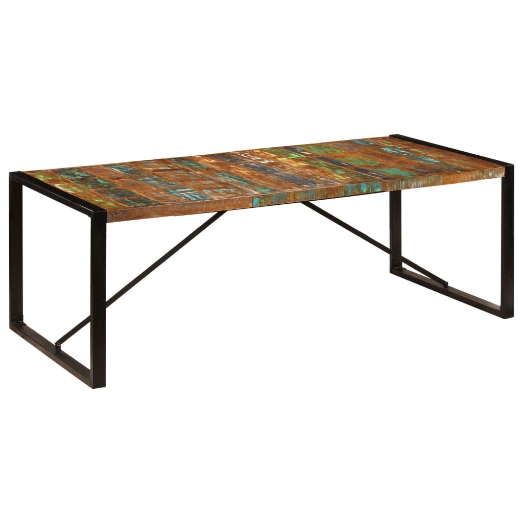Premium FAMIROSA Dining Table Set with Benches - Sturdy Metal Frame for Kitchen, Dining Room & Living Room - Perfect for Family Gatherings, Dinner Parties & Small Space Dining