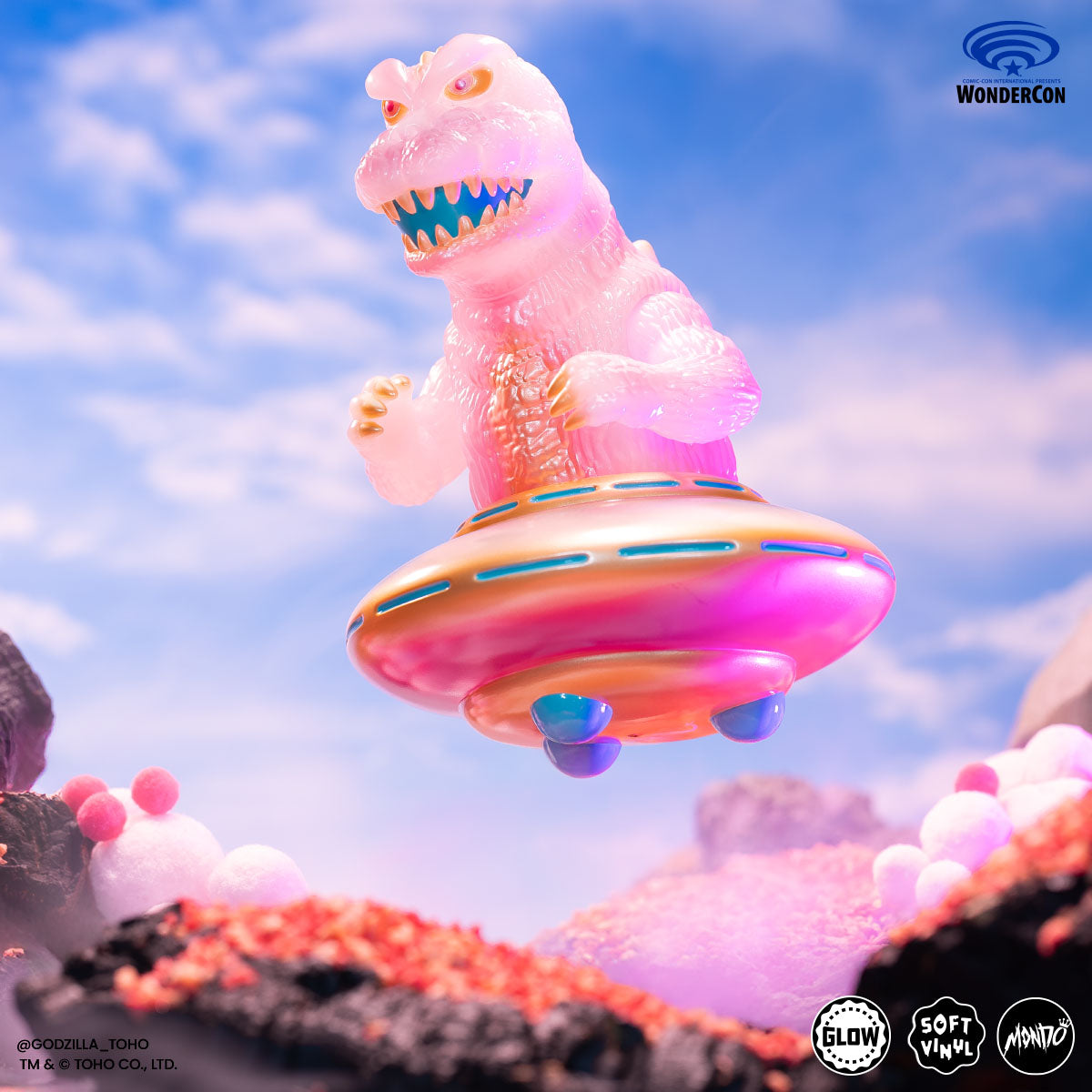 Godzilla UFO Soft Vinyl Figure - Cherry Blossom Limited Edition Collectible Toy for Anime Fans | Perfect for Display, Gifts & Pop Culture Collections
