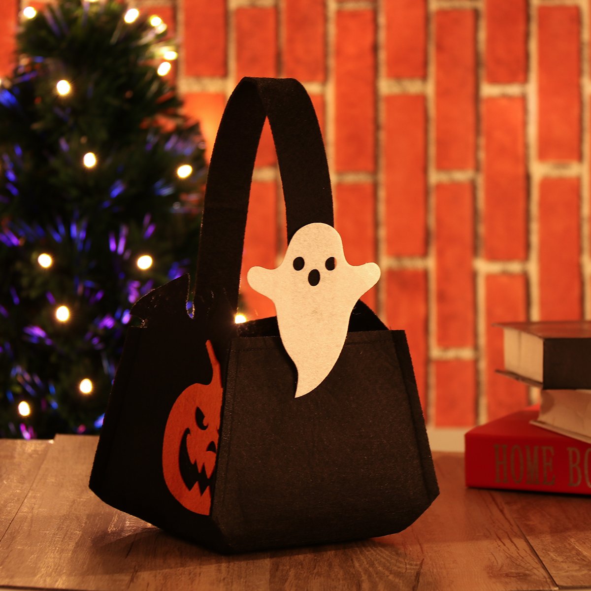Halloween Party Favor Bags - 50 Pack Non-Woven Candy Treat Bags for Kids, Halloween Decorations & Goodie Bags for Trick or Treat, School Parties & Classroom Events