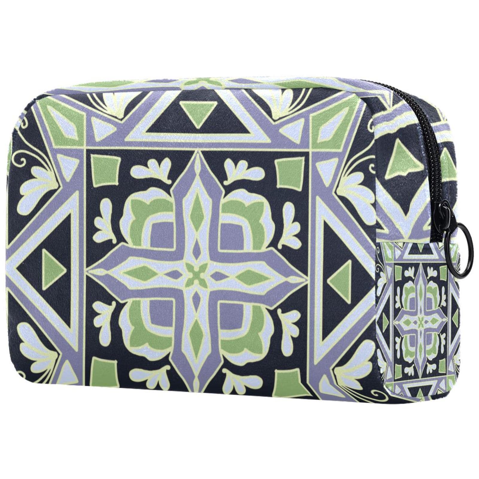 Large Makeup Bag for Women - Waterproof Travel Cosmetic Organizer with Zipper Pouch, Cute Printed Pattern - Perfect for Travel, Gym, and Daily Essentials Storage
