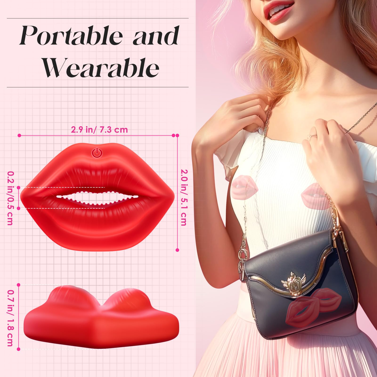 Sovokn BDSM Vibrating Nipple Clamps - 1 Pair Remote Control Nipple Toys with 9 Vibration Modes, Invisible Sex Toy for Women & Couples, Clit & Anal Stimulation - Perfect for Sensual Play, Spicing Up Relationships & Adult Games