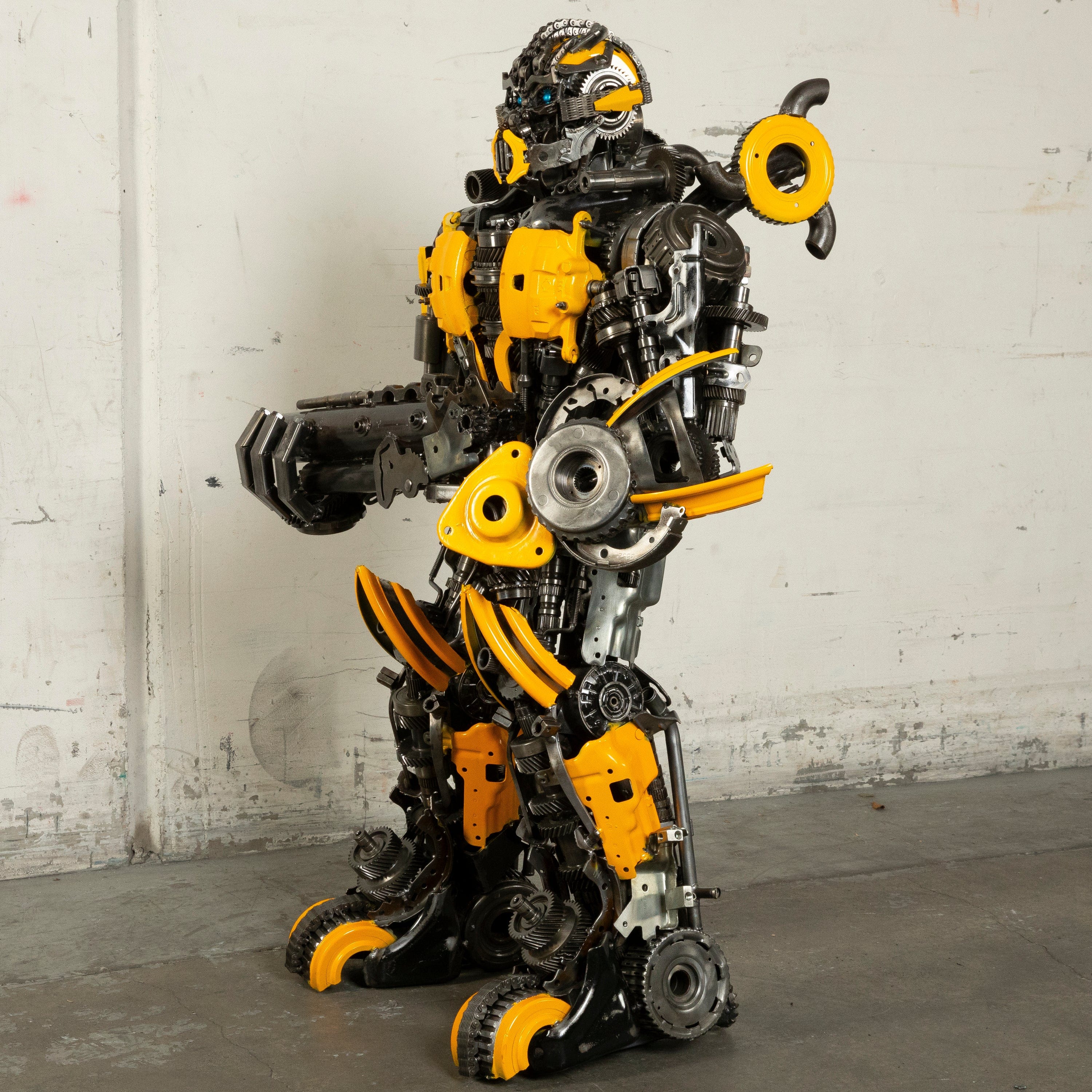 55 Bumblebee Inspired Recycled Metal Art Sculpture - Eco-Friendly Home Decor for Living Room, Office & Garden | Unique Wall Art Gift for Nature Lovers
