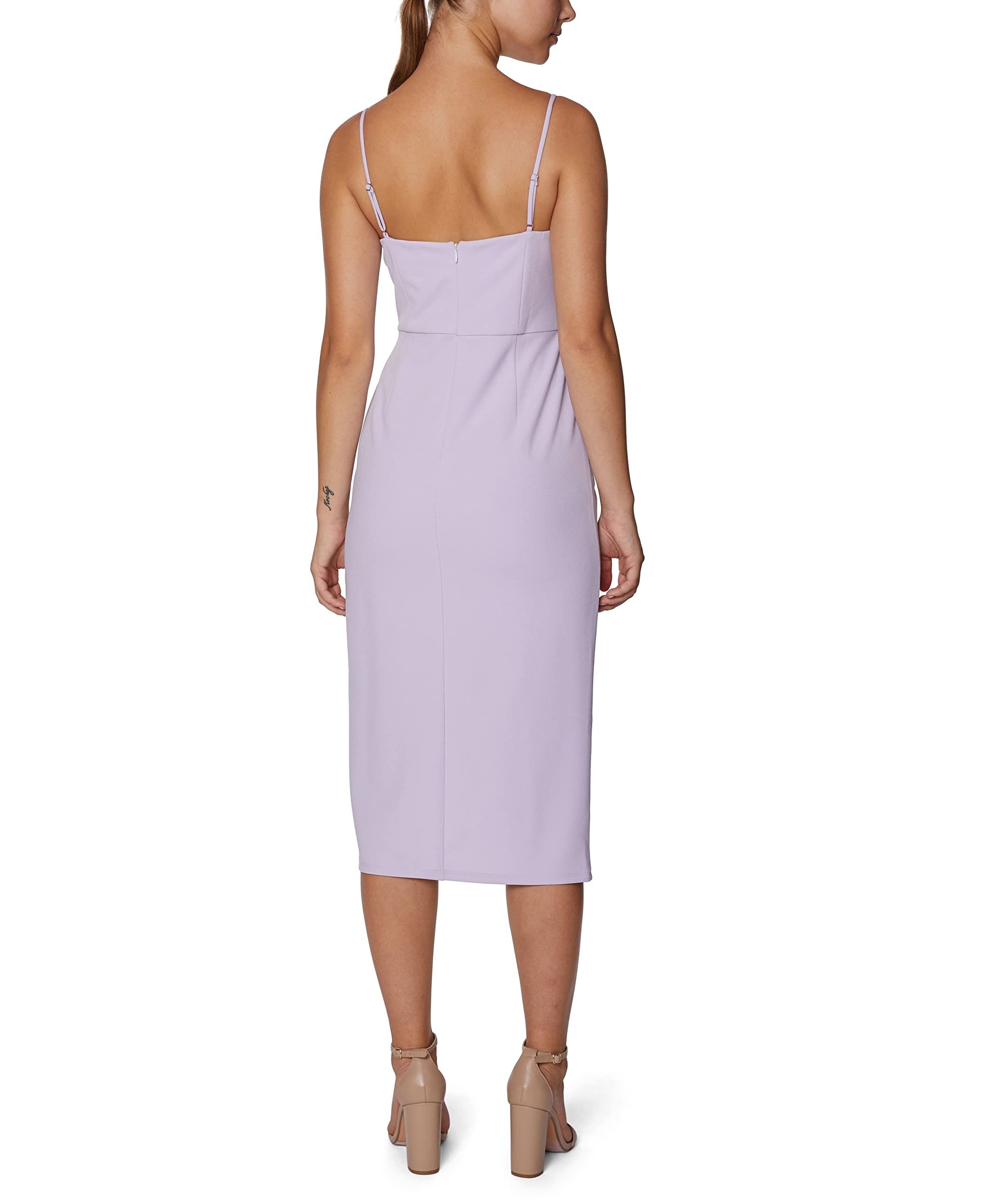 Shelli Segal Women's Asymmetrical Midi Dress - Spaghetti Strap Flowy Summer Dress for Beach, Wedding & Cocktail Party | Laundry by Shelli Segal