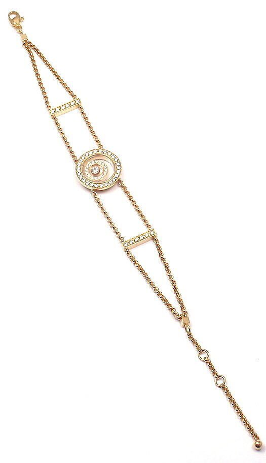 Authentic Chopard Happy Spirit Diamond Chain Bracelet - 18K Gold & 0.50ct Diamonds | Luxury Jewelry Gift for Women | Perfect for Weddings, Anniversaries & Special Occasions