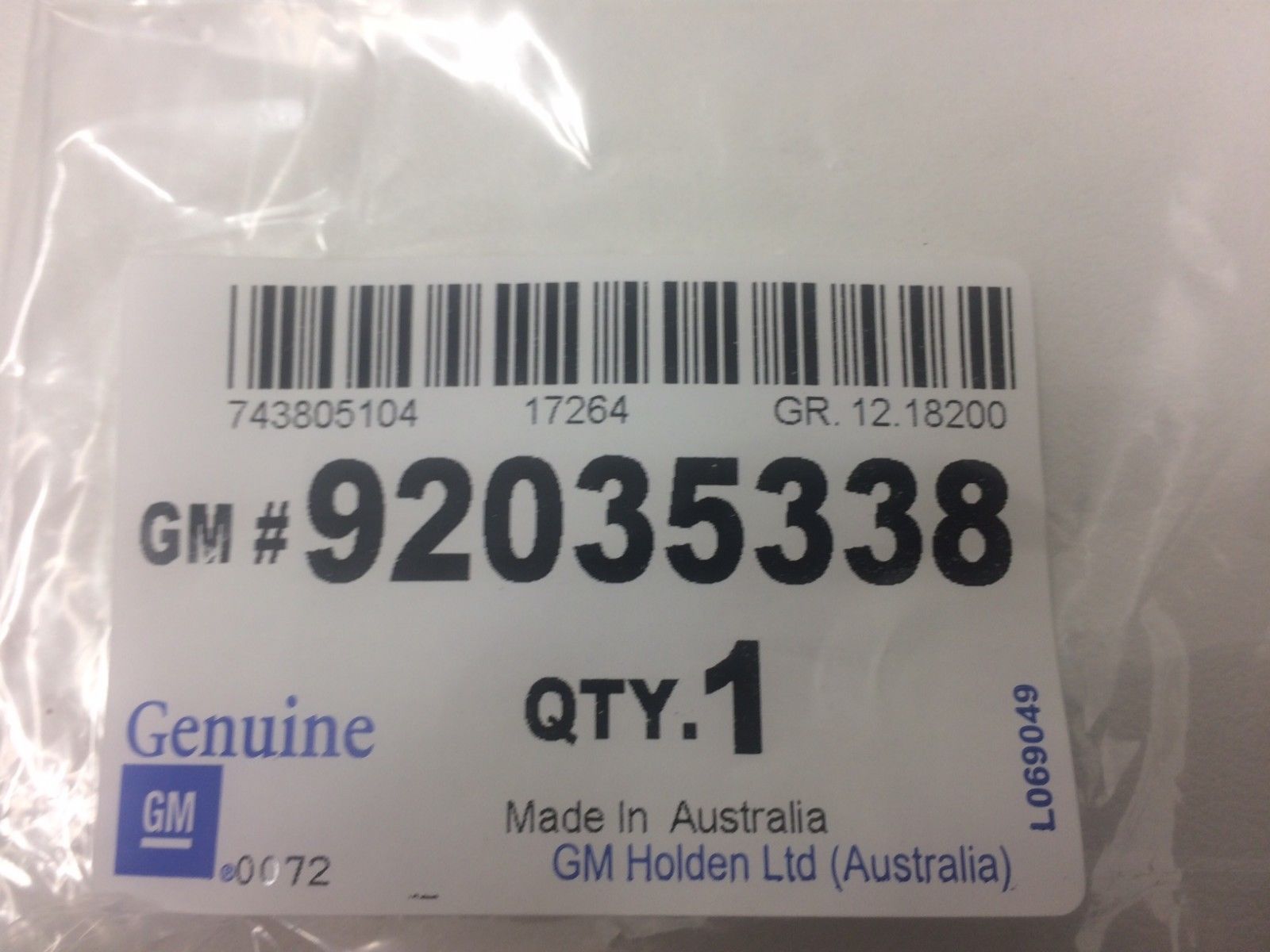 Genuine Holden VN SS Commodore V8 5.0L Injection Badge - Authentic Replacement Emblem for Classic Car Restoration & Customization Projects