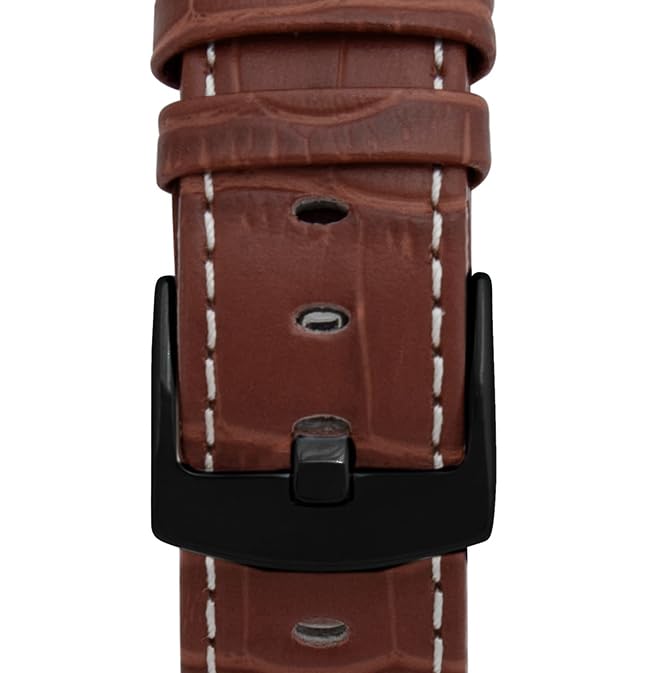 5 - Cognac and White / Black Buckle