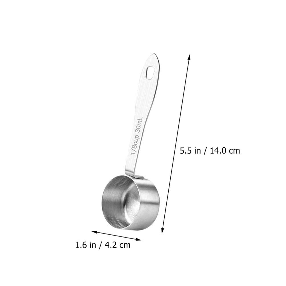DOITOOL 1-Piece Stainless Steel Coffee Scoop - Long Handle Measuring Spoon for Coffee, Milk & Kitchen Use - Perfect for Brewing, Baking & Measuring Ingredients