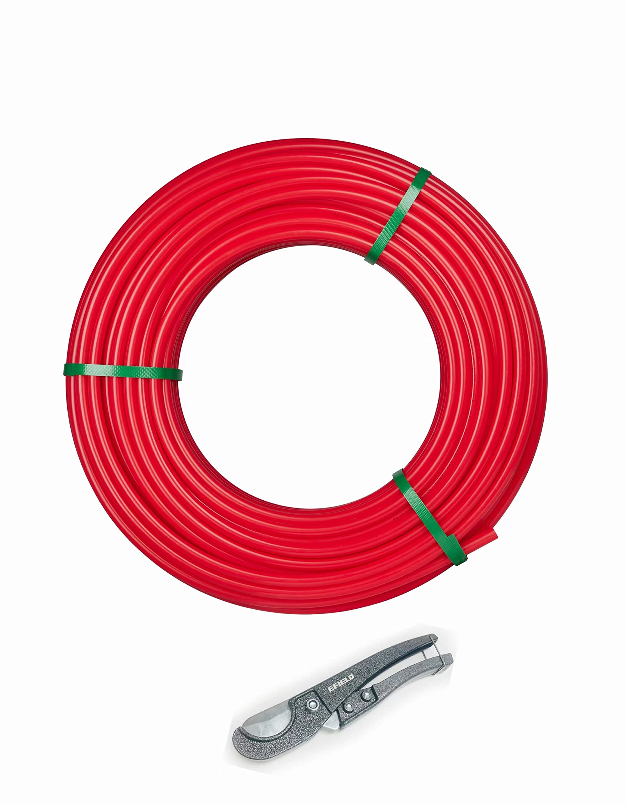 EFIELD 3/4-Inch 300 ft PEX-A Pipe/Tubing - Red Color for Potable Water & Plumbing Applications - Includes Pipe Cutter - Perfect for Home Water Supply, Radiant Heating & DIY Plumbing Projects