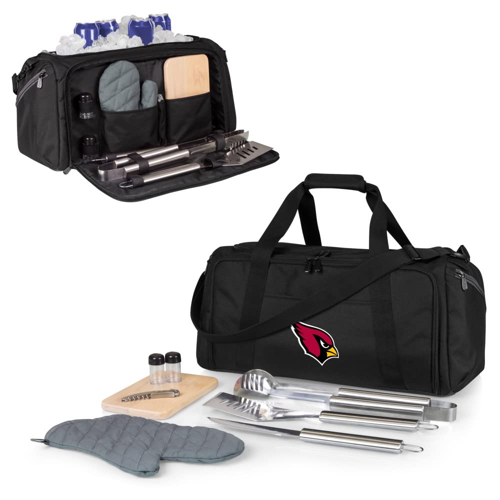 NFL BBQ Kit & Cooler Tote with Grill Tools and Picnic Accessories - Perfect for Tailgating, Backyard BBQs, and Outdoor Parties